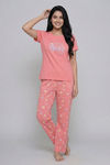 Zivame Farm Lore Knit Cotton Pyjama Set - Pink Icing — thumbnail 2